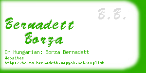 bernadett borza business card